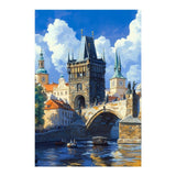 Charles Bridge in Prague Czechrepublic (4) Diamond Painting Kits for Adults DIY Full Square Drill Diamond Art Crafts 8"x12" WoodArtSupply