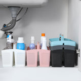 rejomiik Portable Shower Caddy Basket Plastic Cleaning Caddy Organizer Storage Tote with Handle for Bathroom, College, Dorm Room Essentials, White rejomiik