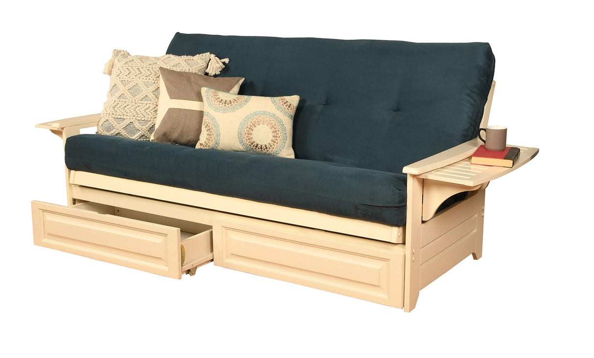 Kodiak Furniture Futon Set, Full, White Kodiak Furniture