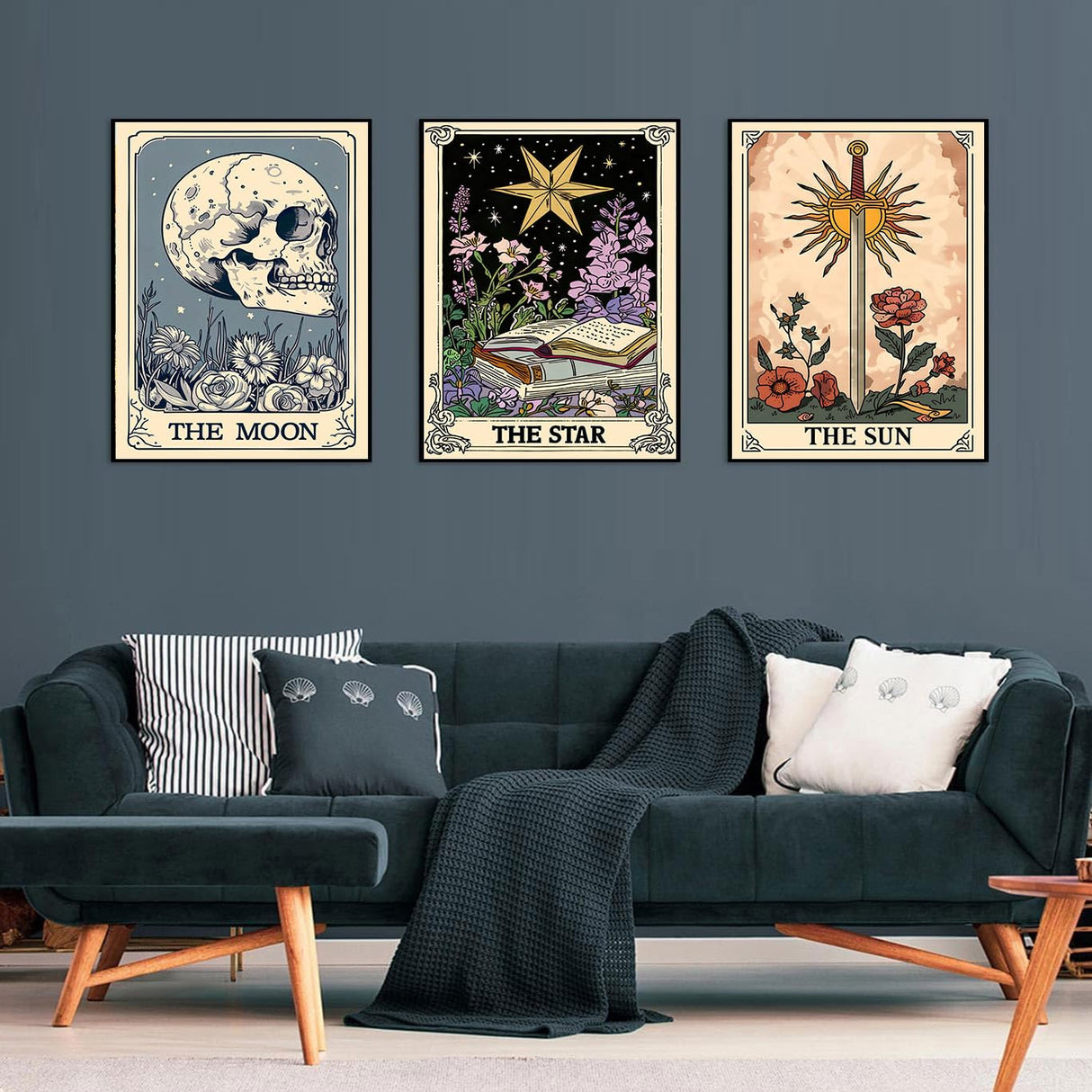 3 Pack Tarot Diamond Art Kits for Adults - Diamond Painting Kits for Adults Beginner, DIY 5D Full Drill Gem Art for Home Wall Decor 12x16 inch Axquilon