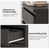 Black Tall 7 Drawer Dresser for Bedroom, Modern Wood Closet Dressers & Chests of Drawers with Jewelry Storage, 23.6" L*15.8" W*47.5" H in Large Vertical Dresser for Bedroom, Living Room, Nursery Jocoevol