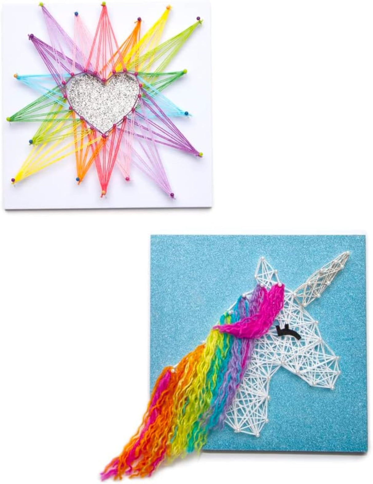 Craft-tastic String Art, Unicorn – Arts and Crafts Kit for Kids, Art Supplies, Craft Kit Makes 2 Large String Art Canvases, Easy-to-Follow Instruction, Everything Included Craft-tastic