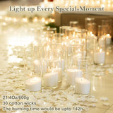 Aufien Pearled Candle 21.4 Oz,Candle Sand Wax DIY Set with 30 Wicks,Refillable Powder Candles Non Toxic,Bead Candle Making Kit for Handmade, Wedding and Party Decorations Orange Blossom Scented Aufien