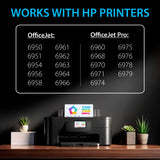 Smart Ink Compatible Ink Cartridge Replacement for HP 902 XL 902XL (4 Combo Pack) to use with Officejet Pro 6978 6968 6974 6975 6960 Officejet 6951 6954 6956 6958 Printers Smart Ink