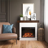 JOLLYMER Floating Wood Mantel Shelf,Rustic Fireplace Mantel Decor,Farmhouse Shelf (48" W x 6" D x 6" H) JOLLYMER