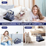 Mattress Vacuum Bed Vacuum Cleaner with 253.7nm UV-C Light, 600W & 16Kpa Strong Suction,33000 RPM/Min Tapping, HEPA Filter,149℉ Heat & Ultrasonic & Anion Handheld Vacuum for Bed and Pet Teant