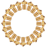 E3D Nozzles, ExcelFu M6 0.4mm Brass Nozzle Extruder Print Head for 1.75mm Filament E3D V5-V6 3D Printer, Pack of 20 EXCELFU