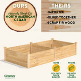Greenes Fence Original Cedar Raised Garden Bed, 4' x 8' x 17.5" - Made in USA with North American Cedar Greenes Fence