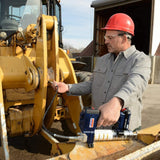 Lincoln 1884 PowerLuber 20 Volt Battery Powered Grease Gun with 36" Hose for Automotive, Agricultural, and Industrial Equipment, 10,000 PSI, Trigger-Operated, 2-Speed, (2) Lithium-Ion Battery Pack Lincoln