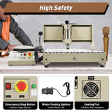 USB 4 Axis CNC 6090 Router Kit MACH3 Control +2.2KW CNC Router Small Wood Metal Engraving Milling Machine,3D Milling Engraving Machine with Controller for Wood Relief, Three-dimensional Carving AHULIN