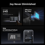 [2024 New] Creality K1C 3D Printer Up to 600mm/s Fast Speed, Reliable Carbon Fiber Printing, Anti-Vibration Design, Auto Calibration for Leveling, Pre-Assembled & Smart OS 3D High Speed Printer SainSmart