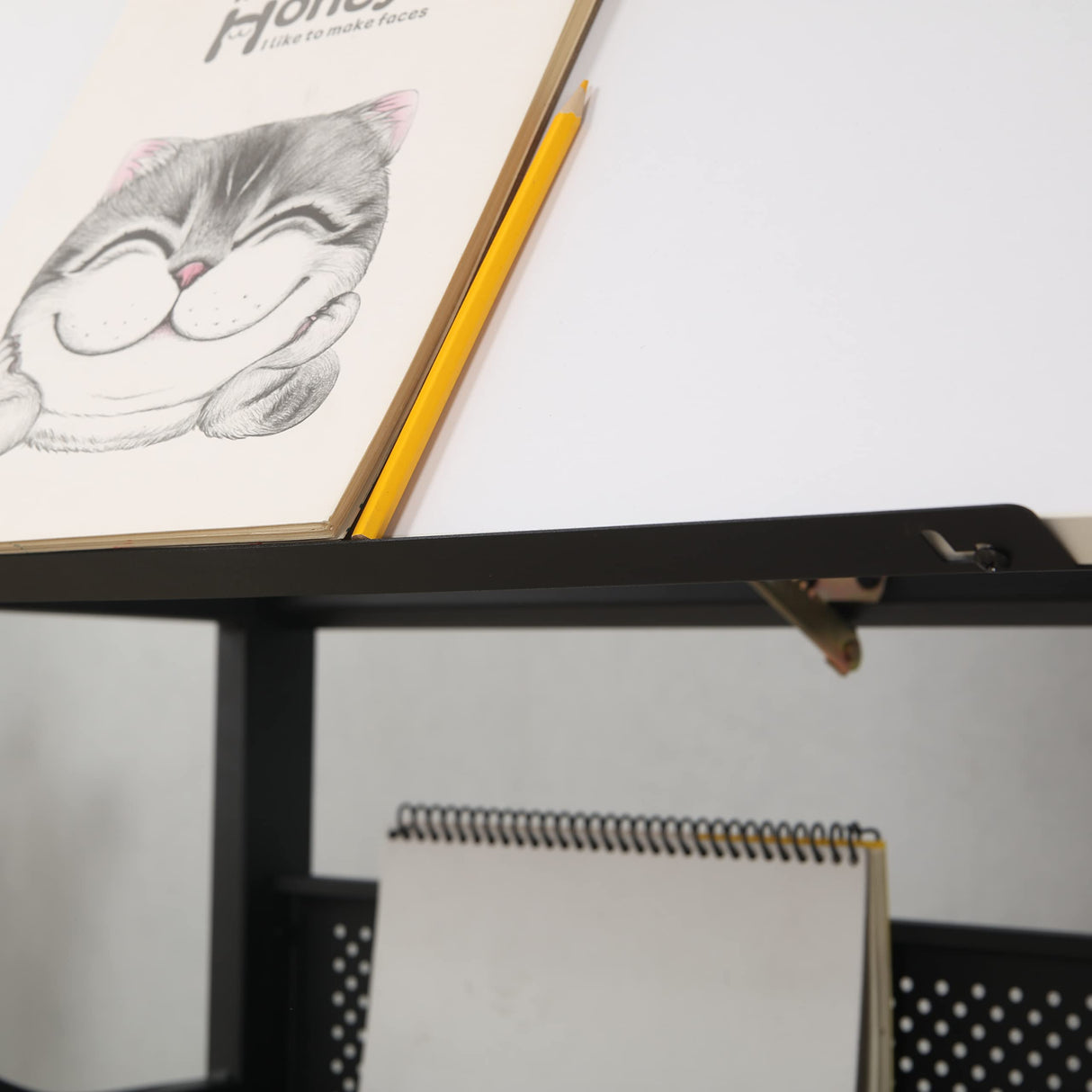 Acosure Adjustable and Extendable Drafting Table with 3 Drawers & a Stool,Desk W/Compartments & Trays,for Home,Office,School,Easy to Assemble,White Acosure