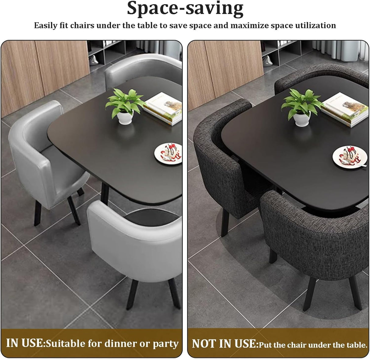 Reception Negotiation Table,Conference Tables, Business Conference Room Coffee Table, Dining Table and Chair, Office Meeting Room Reception Negotiation 1 Table 4 Chairs (80cm/31.5", Gray) Generic