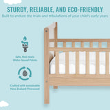 Dream On Me 648-VOAK Brookside Toddler Bed, 53x29x28 Inch (Pack of 1), Vintage White Oak Dream On Me