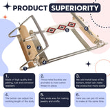 INDIVSHOW Adjustable Bead Loom,Seed Bead Loom Kit Includes Thread,Beading Needles, 8000 Grains Czech Beads,Calipers, Thimble,Yarn Scissors for Adults Kit,Bracelet Making Kit INDIVSHOW