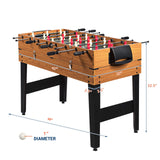 GYMAX 3 in 1 Game Table, 49 in Multi Game Table with Foosball Hockey & Billiards, Competition Sized Combo Game Table for Home, Game Room, Bar, Party, Club GYMAX