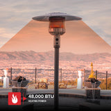 Nexgrill Sundara 92" Bronze Outdoor Patio Heater, 48,000 BTUs, 2 Wheel Transport, Electronic Ignition, Easy Tank Access, Control Knob, Propane Heater for Porch, Garden, Backyard - 920-01002 Nexgrill