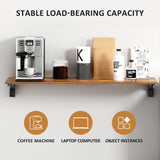 Need Wall Mounted Desk - Heavy Duty Folding Work Table Length 36" Width 20"/Small Space Hanging Desk Perfect Addition to Home/Office/Kitchen & Dining Room Rustic Brown AC15-9050FG-ND Need