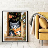 Natuyalo Painting by Numbers for Adults - Three Little Kittens Adult Paint by Number Kits for Beginners, Animals Cats DIY Art Craft Kits for Ideal Gift No Frame (16x20 Inch) Natuyalo