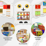 Monläurd® Owl Montessori Busy Board,Sensory Board,Educational Toys,Activity Cube,Wall Toys,Daycare Furniture,Playroom Furniture,Interactive Toys,Wooden Toys,Learning Toys,Boys and Girls 6 M+ Monläurd