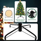 DIDOSJME Metal Chritstmas Tree Stand, 16.3 Inch Christmas Tree Stand for 3 to 7ft Christmas Trees,fits 0.5-1.35 inch Pole,Folding Christmas Tree Stand DIDOSJME