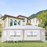 Simply-Me 10' x 20' Outdoor Canopy Waterproof Gazebo Party Wedding Tent,Sunshade Shelter Canopy Gazebo with 4 Removable Sidewalls,White Simply-Me