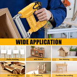 Cordless 18 Gauge Brad Nailer for Dewalt 20V Max Battery, 2 in 1 Electric Stapler Nailer with 500 Nails and 500 Staples, Dual Protection Design, for Home Improvement, Woodworking (No Battery) LEZZYRUCK