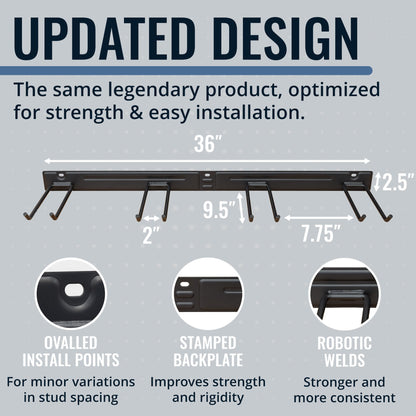 StoreYourBoard BLAT Tool Storage Rack, Garage Wall Organizer, Garden Tools, Shovels, Rakes, Brooms, Holds 250 lbs - WoodArtSupply