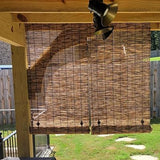 Bamboo Roller Blinds for Living Room Windows, Sun Bamboo Window Blind 15" 20" 22" 24" 26" 28" 30" 32" 34" 36" 38" 40" 42" 44" 46" 48" 50" 52" 57" 62" 67" 72" Roll-up Shade Customizable Cordless Cocoa WoodArtSupply