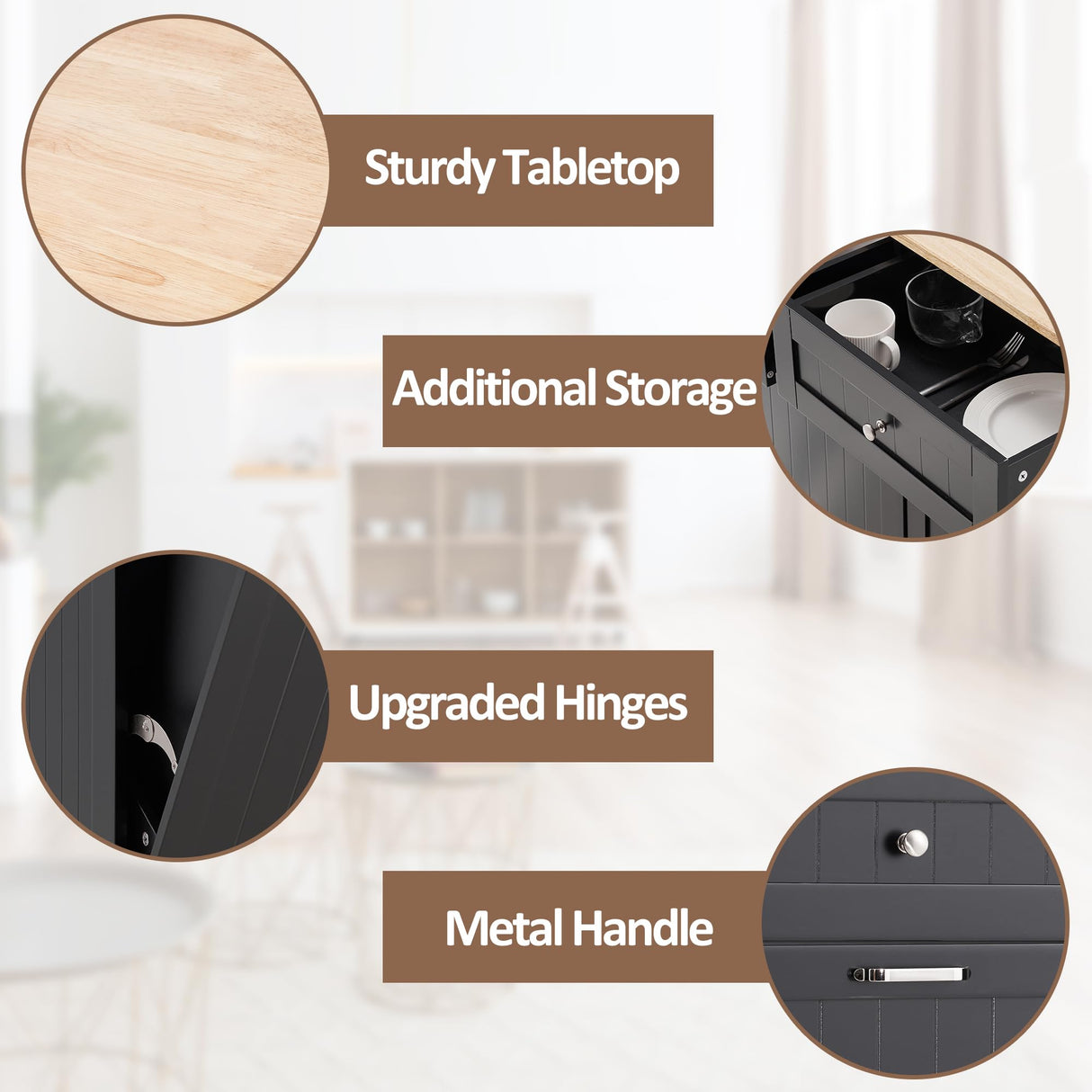 AHB Double Tilt Out Trash Cabinet Kitchen Trash Bin Cabinet 2x13 Gallons Free Standing Recycling Trash Can Cabinet with Hideaway Drawers Pet Proof Trash Can Holder for Kitchen Living Room, Black AHB