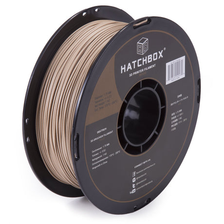 HATCHBOX 1.75mm Wood PLA 3D Printer Filament, 1 KG Spool, Dimensional Accuracy +/- 0.03 mm, 3D Printing Wood Filament HATCHBOX