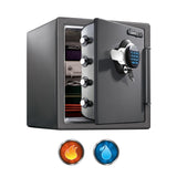 SentrySafe Waterproof and Fireproof Alloy Steel Digital Safe Box for Home with Code Button Keypad, 1.23 Cubic Feet, 17.8 x 16.3 x 19.3 Inches (exterior), SFW123GDC SentrySafe