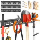 Unaikoo Garage Tool Organizer Wall Mount - Heavy Duty Garage Storage and Organization Garden Tool Organizer with Adjustable Pegboard Hooks Yard Shed Rack for Broom Mop Shovels Rake Trimmers, 48 inch Unaikoo