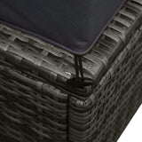 Outsunny 6 Piece Patio Furniture Set Outdoor Wicker Conversation Set All Weather PE Rattan Sectional Sofa Set with Ottoman, Cushions and Tempered Glass Table, Mixed Gray and Gray Outsunny