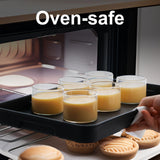 Baalaka Ramekins Oven Safe, Creme Brulee ramekins set of 6, Small Glass Bowls 4oz, Dipping Sauce Cups, Clear Salad Dressing Container and Dessert Bowls for Custard Baalaka