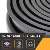 TEKDOE Garage Door Bottom Seal Weather Strip Threshold and Waterproofing Replacement on Universal Retainer with 3 3/4 inch Width and 10ft Length TEKDOE