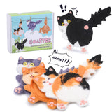 OEHPICC Cat Coasters Needle Felting Kit,Needle Felting Starter Kit,Wool Felting Kit with Wool Roving, Foam Pad and Instructions for DIY Felting Starters OEHPICC