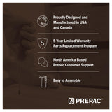 Prepac Elegant Brown Shoe Storage Cabinet, Space-Saving Solution with Cubbies for 36 Pairs, 13"D x 23.5" W x 72.5" H Prepac