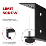 Overhead Garage Storage Rack System – Heavy-Duty Adjustable Ceiling Rails for Totes, Fits Most Storage Bins (8 Sets Hold 4 Bins Each) Sidasu