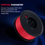 FAHKNS 3D Printer Filament PLA 1.75mm 3-D Printing Materials 5 Colors Bundle Print Filimate 1.75 mm White Black Red Blue Purple Filiment1.75 Accuracy ±0.02mm Fillament Spool Vacuum Pack 250G X 5 Roll FAHKNS