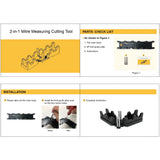 moonoom 2-in-1 Mitre Measuring Cutting Tool, Miter Saw Protractor Tool, Precise Mitre Angles Cutting Tool, Measuring Template Instrument Home Supplies moonoom