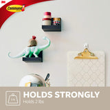 Command Display Ledges, Holds up to 2 lb, Slate, 2 Ledges with 8 Medium Command Strips, Damage Free Hanging Floating Shelf with Adhesive Strips, Personalize Living Room, Bedroom, Kids Room or Office Command