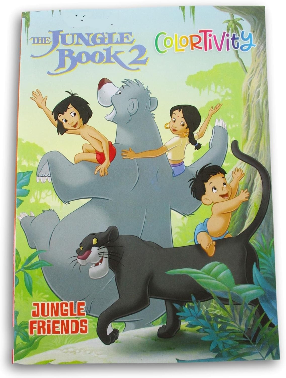 Mowgli The Jungle Book with Baloo - Coloring Fun Book - 80 Pages - Cover Varies WoodArtSupply