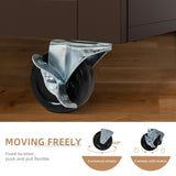 Shintenchi Kitchen Island Cart with Storage,Rolling Kitchen Island Side Table on Wheels with Large Worktop,Storage Cabinet,Towel Rack and Drawers for Kitchen,Dinning Room, Brown Shintenchi