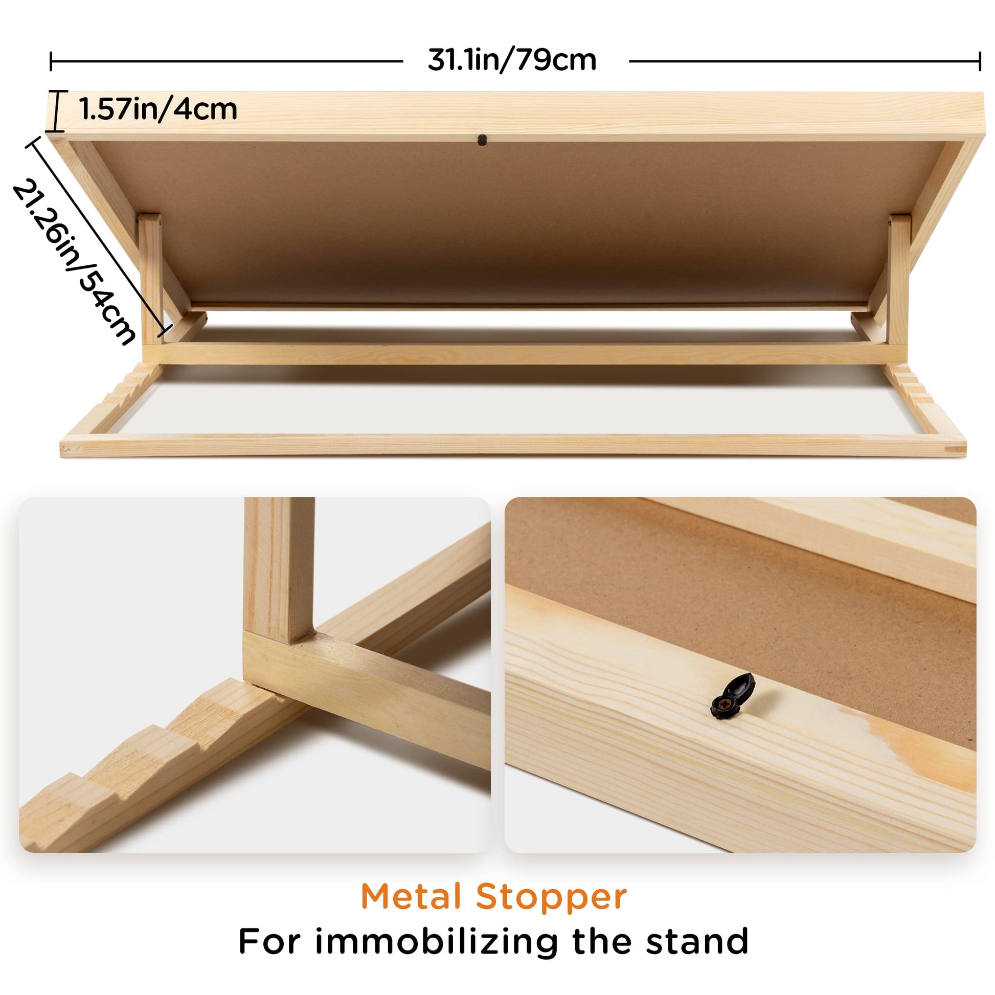 Lavievert Adjustable Jigsaw Puzzle Board with Wooden Cover, 5-Tilting-Angle Puzzle Easel for Adults, Portable Puzzle Table with Non-Slip Surface for Games Up to 1000 Pieces - WoodArtSupply