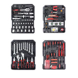 Arcwares 799pcs Aluminum Trolley Case Tool Set Silver, House Repair Kit Set, Household Hand Tool Set, with Tool Belt,Gift on Father's Day (Black) Arcwares