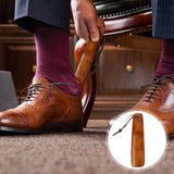 2 Pcs Wood Shoe Horn a Long Shoe Horn and a Short Horn Wooden Wear Shoe Helper Shoe Horn Long Handle for Seniors Men Women Pregnancy Gandeer