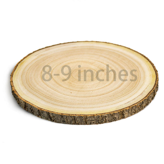 Large Unfinished Wood Slices for Centerpieces 1 Pcs 8-9 inches Natural Wood centerpieces for Tables Decor, Rustic Wedding Centerpieces,Wood Rounds for Crafts, and Wooden Christmas Decoration - WoodArtSupply