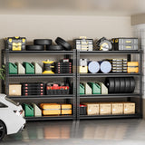 cynnda 4-Tier 40" W X 20" D X 60" H Storage Shelves 2500LBS Garage Shelving Metal Storage Shelf Adjustable Metal Racks with Shelves Heavy Duty Shelving Units and Storage Utility Shelf (Black) cynnda