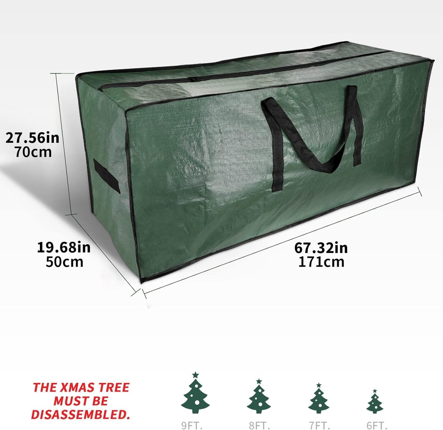 Christmas Tree Bag 9 ft Christmas Tree Storage Bag Waterproof Christmas Tree Storage Box Plastic Hard Large Christmas Tree Bag Heavy Duty